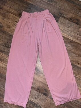 Women’s Halara Size Small Pink Wide-Leg Pants Stretchy Comfortable